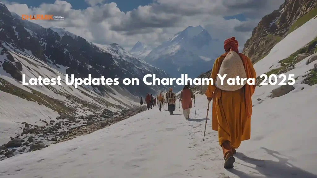 Snow-covered Himalayan mountains along the Chardham Yatra route, reflecting the serene and spiritual beauty of Uttarakhand in 2025.